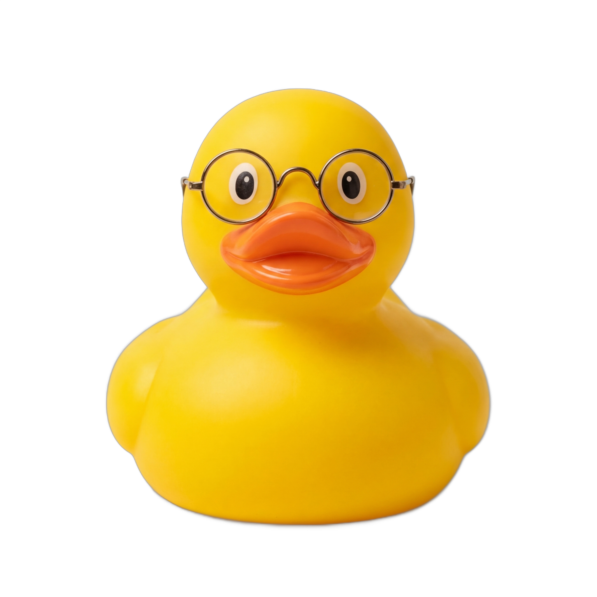Quack Stack mascot - a friendly rubber duck with glasses